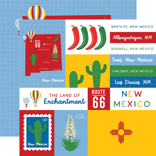 Echo Park - Our United States Collection - 12 x 12 Double Sided Paper - New Mexico