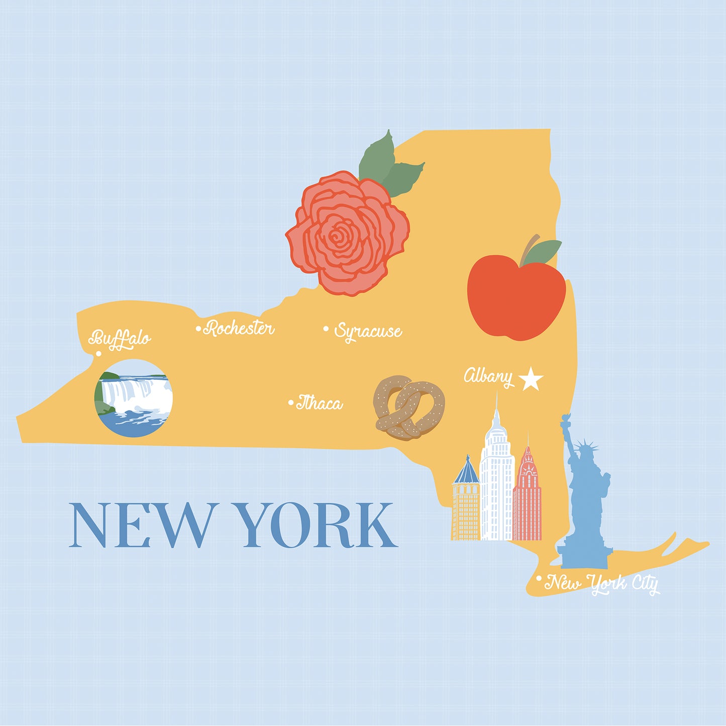 Echo Park - Our United States Collection - 12 x 12 Double Sided Paper - New York