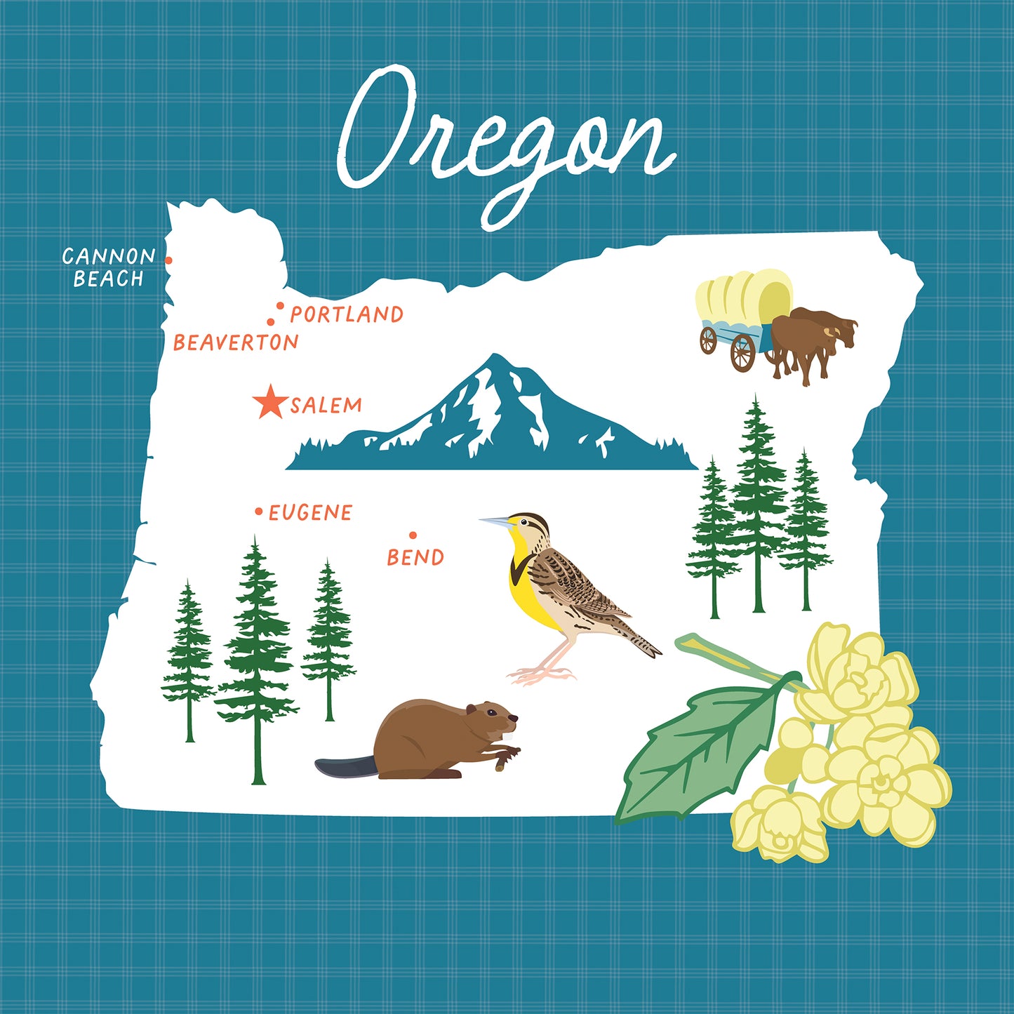 Echo Park - Our United States Collection - 12 x 12 Double Sided Paper - Oregon