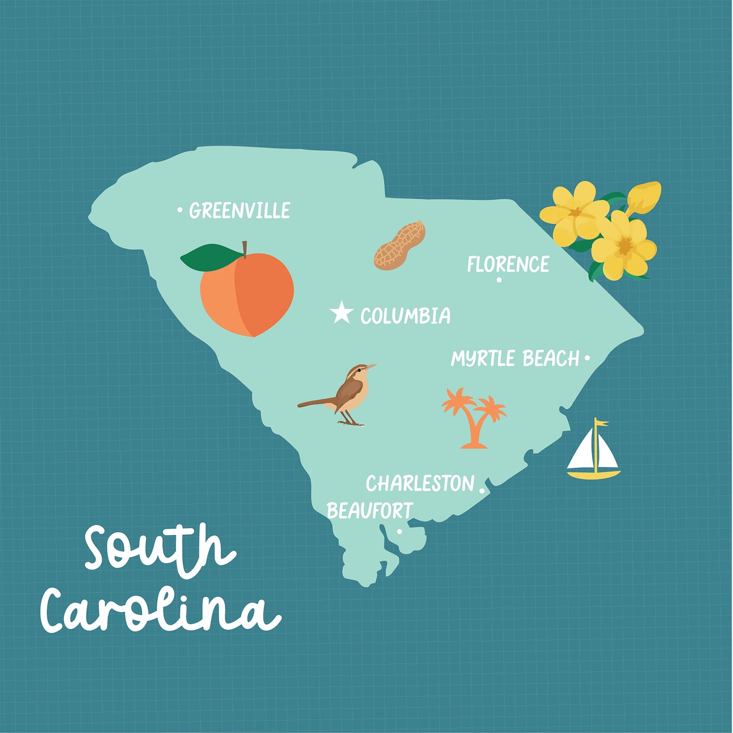 Echo Park - Our United States Collection - 12 x 12 Double Sided Paper - South Carolina