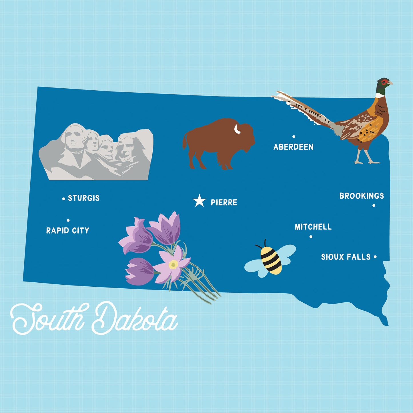 Echo Park - Our United States Collection - 12 x 12 Double Sided Paper - South Dakota
