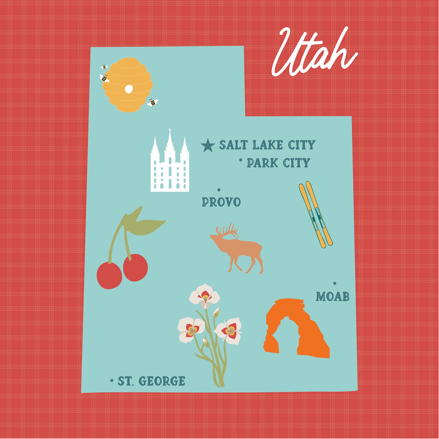 Echo Park - Our United States Collection - 12 x 12 Double Sided Paper - Utah