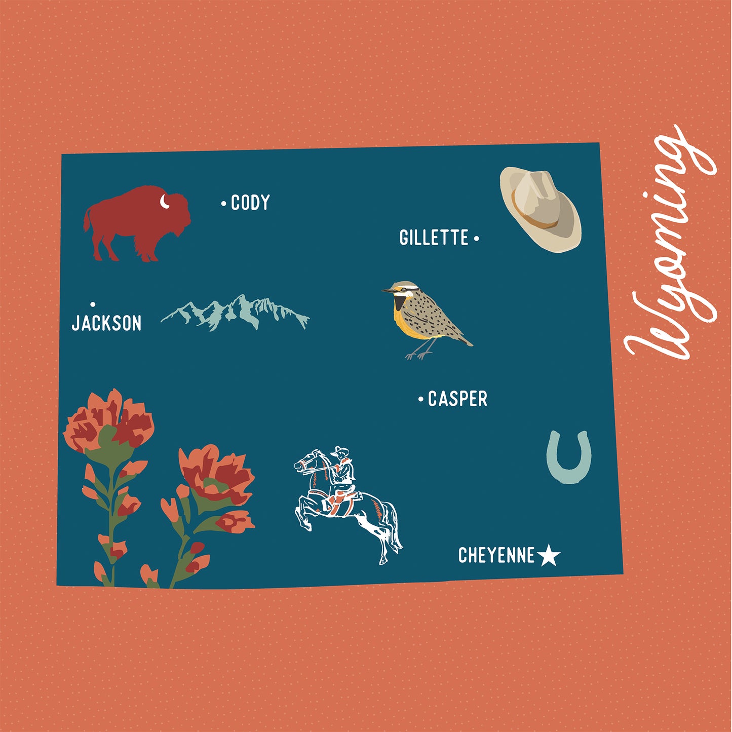 Echo Park - Our United States Collection - 12 x 12 Double Sided Paper - Wyoming