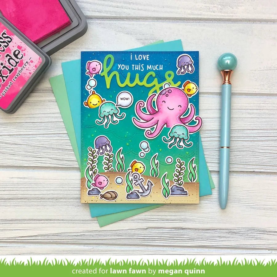 Lawn Fawn - Custom Craft Dies - Scripty Hugs