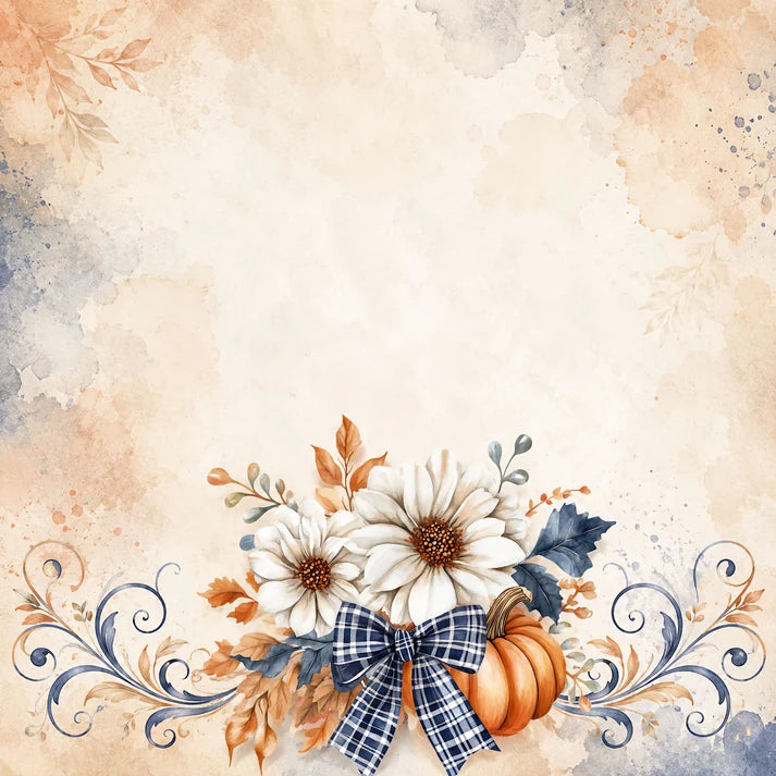 SSC - Pumpkin Cottage Collection - 12 x 12 Double-Sided Paper - County Pumpkin