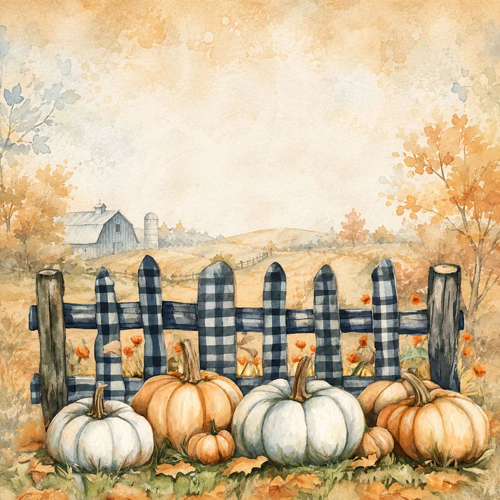 SSC - Pumpkin Cottage Collection - 12 x 12 Double-Sided Paper - Pumpkin Patch
