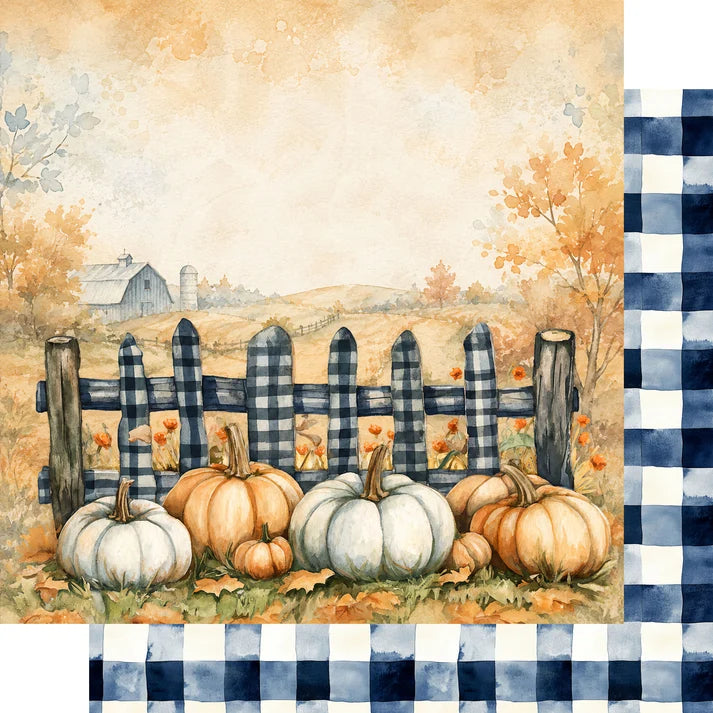 SSC - Pumpkin Cottage Collection - 12 x 12 Double-Sided Paper - Pumpkin Patch
