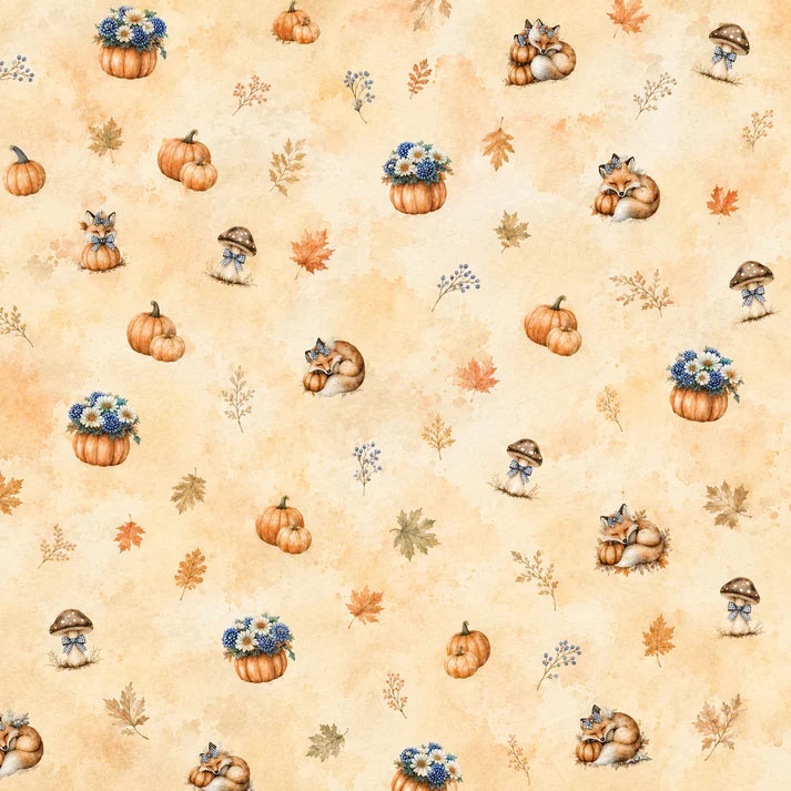 SSC - Pumpkin Cottage Collection - 12 x 12 Double-Sided Paper - Woodand Whimsy