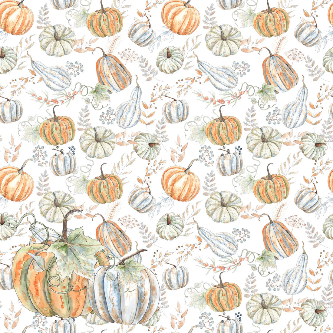 SSC Designs  Pumpkin Patch Collection Pumpkin Harvest 12 x 12 Double-Sided Scrapbook Paper