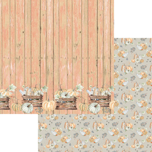 SSC Designs  Pumpkin Patch Collection Pumpkin Crates 12 x 12 Double-Sided Scrapbook Paper