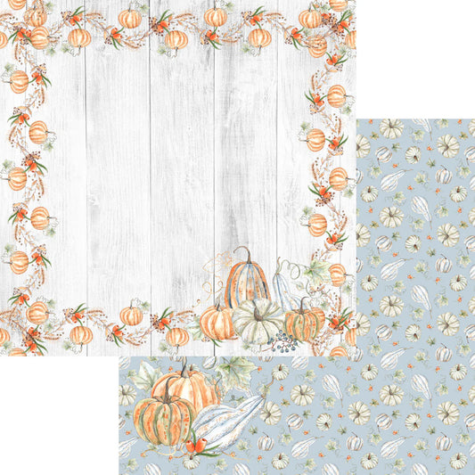 SSC Designs  Pumpkin Patch Collection Pumpkin Vines 12 x 12 Double-Sided Scrapbook Paper