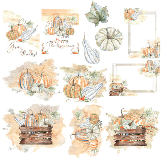 SSC Designs  Pumpkin Patch Collection Laser Cut Ephemera Embellishments