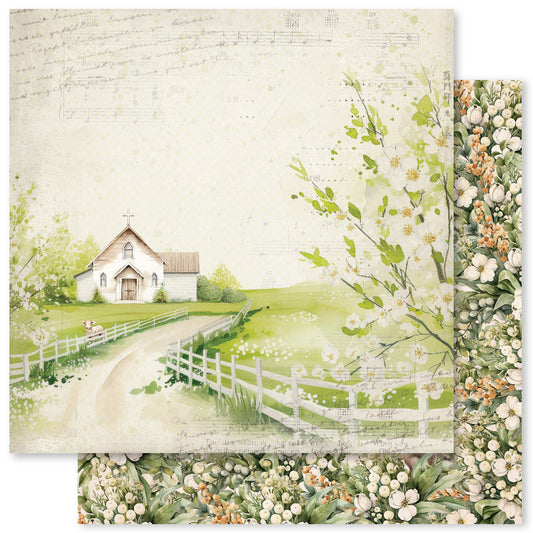 Paper Rose Studio - Double Sided 12 x 12 Paper - Easter Village E