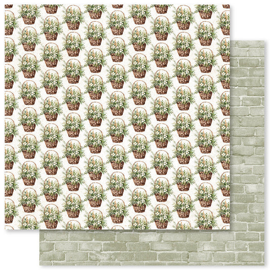 Paper Rose Studio - Double Sided 12 x 12 Paper - Easter Village Basics A
