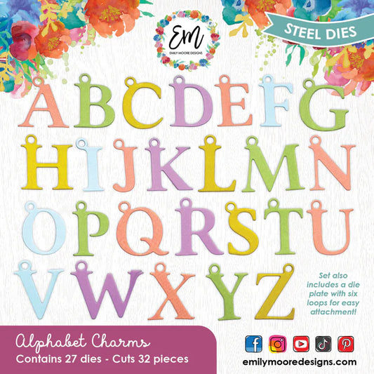 Emily Moore Designs - Simply Charming Collection - Dies - Alphabet