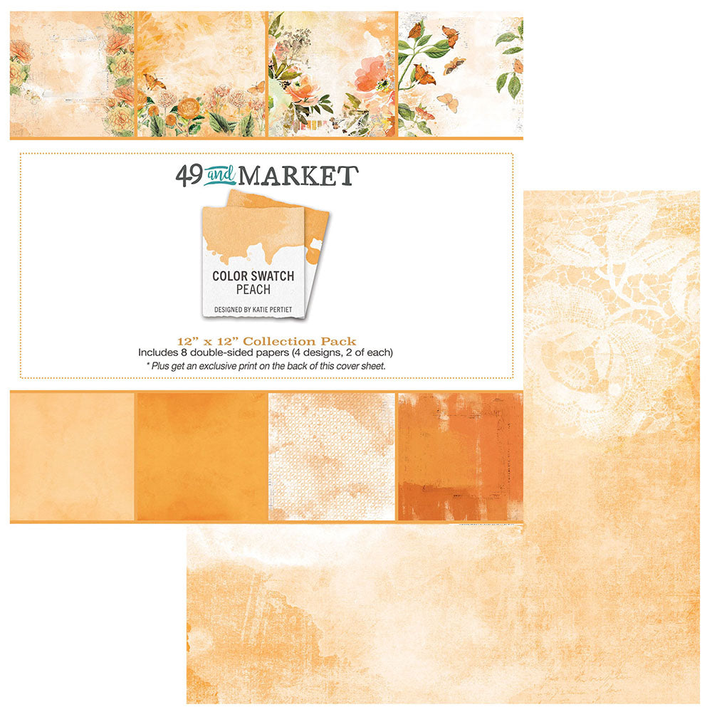 49 And Market - Color Swatch Peach Collection - 12 x 12 Collection Paper Pack