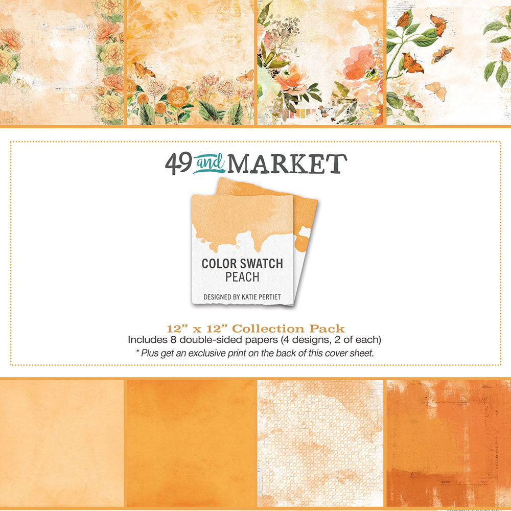 49 And Market - Color Swatch Peach Collection - 12 x 12 Collection Paper Pack