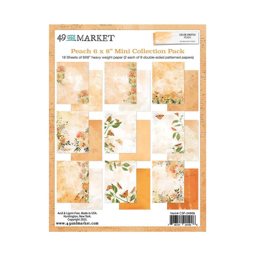 49 And Market - Color Swatch Peach Collection - 6 x 8 Collection Paper Pack