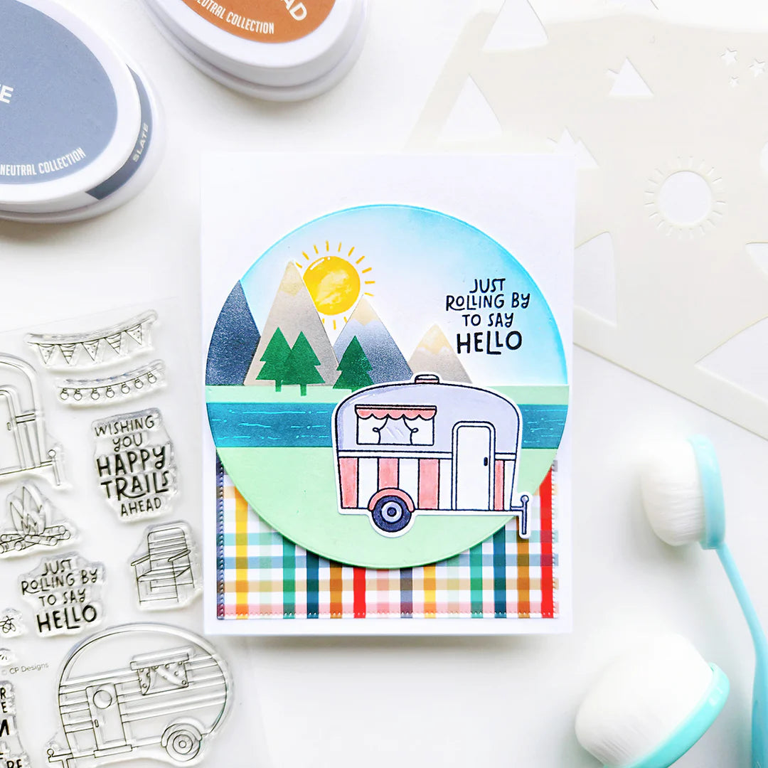 Catherine Pooler Designs - Trail Mix Collection - Clear Photopolymer Stamps - Happy Trail-ers