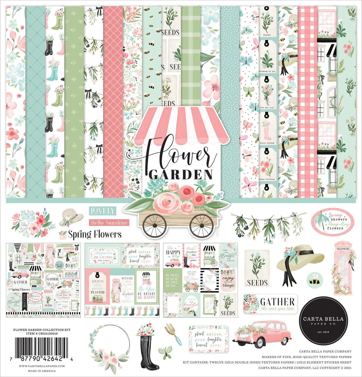 Carta Bella Paper - Flower Garden Collection - 12 x 12 Collection Kit