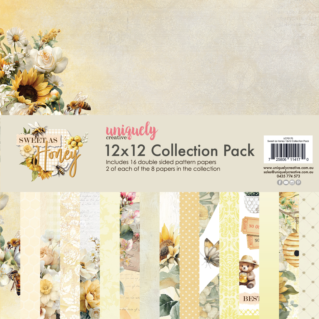 12x12 Collection Pack with floral and honeybee design on packaging