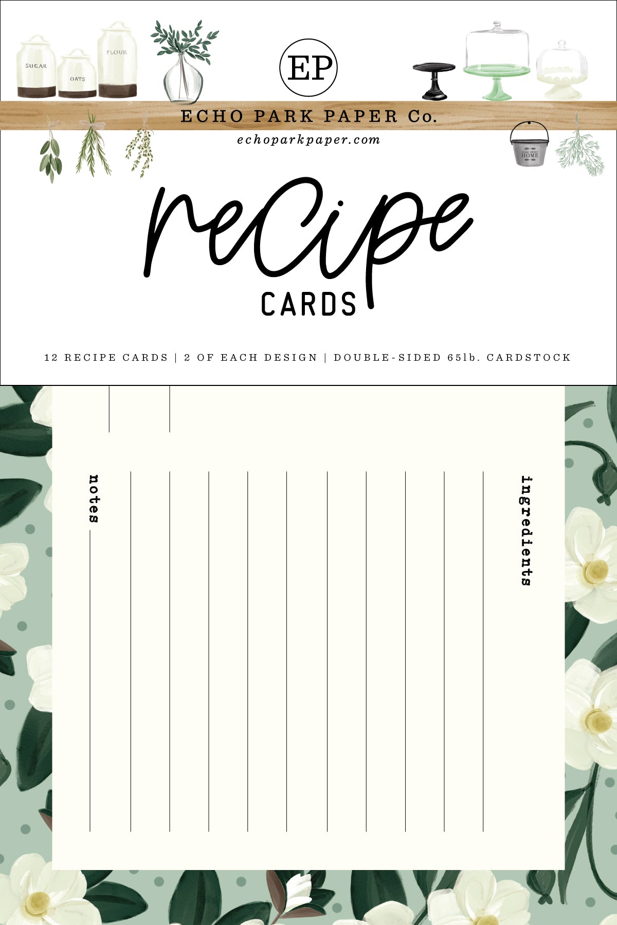 Echo Park - Home Again Collection - Recipe Cards