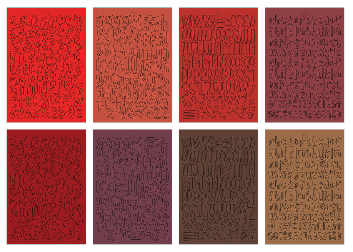 Echo Park - Essentials Collection - Sticker Book - Red Alpha