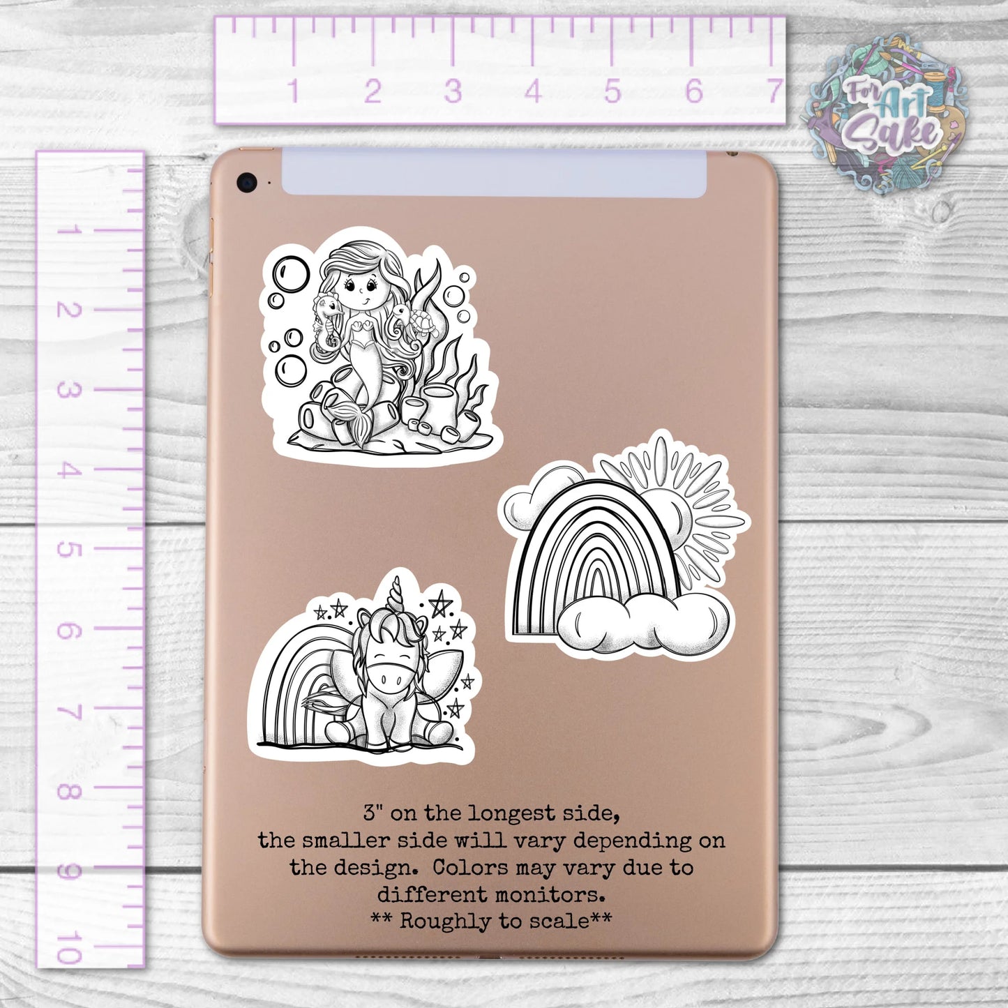 For Art Sake Stickers -  3" Sticker -CYO -Mermaid