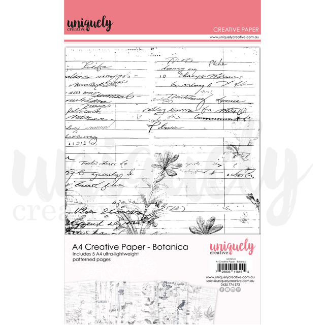 Uniquely Creative - A4 Creative Paper - Botanica