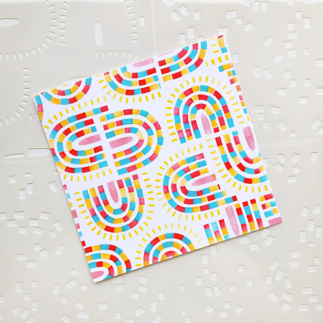 Catherine Pooler - Layered Stencils - Rainbow Connection
