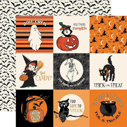 Carta Bella Paper - Halloween Fun Collection - 12 x 12 Double Sided Paper - 4 x 4 Journaling Cards