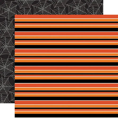 Carta Bella Paper - Halloween Fun Collection - 12 x 12 Double Sided Paper - Spooky Season Stripes