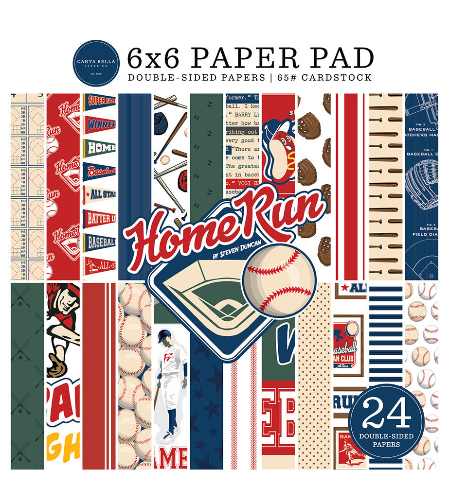 Carta Bella Paper - Home Run Collection - 6 x 6 Paper Pad