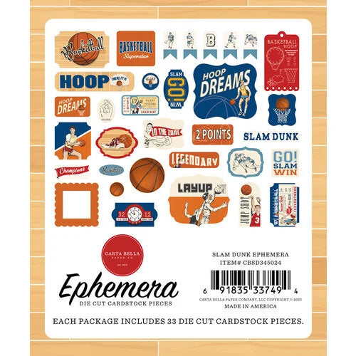 Carta Bella Paper - Slam Dunk Collection - Ephemera