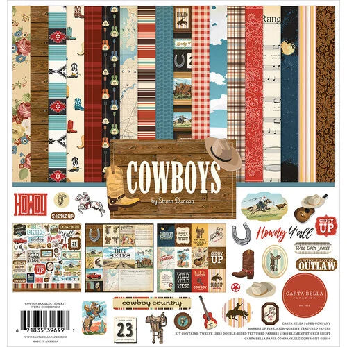 Carta Bella Paper - Cowboys Collection - 12 x 12 Collection Kit