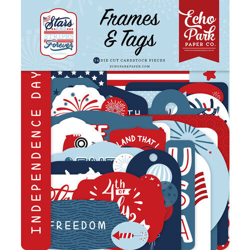 Echo Park - Stars And Stripes Forever Collection - Frames And Tags