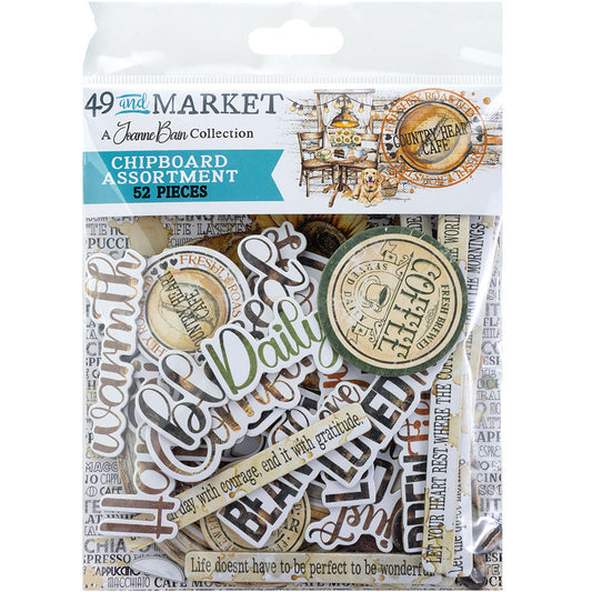 49 and Market - Country Heart Cafe Collection - Chipboard Assortment