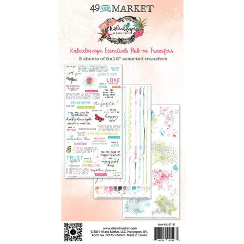 49 and Market - Kaleidoscope Collection - Rub-On Transfers - Essentials
