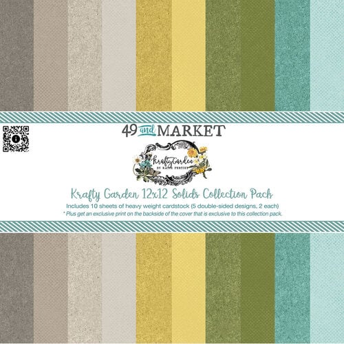 49 and Market - Krafty Garden Collection - 12 x 12 Paper Pack - Solids