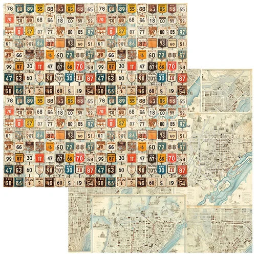 49 and Market - Rust and Revs Collection - 12 x 12 Double Sided Paper - Thrill