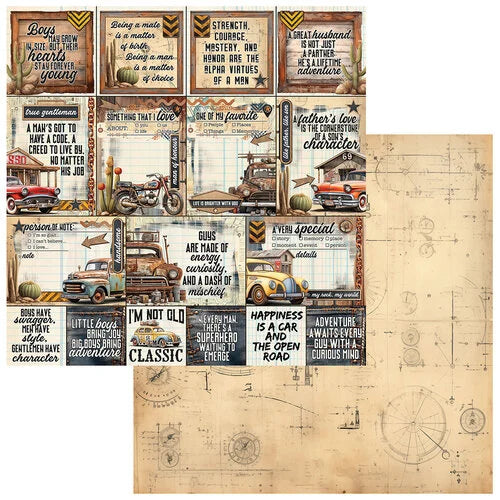 49 and Market - Rust and Revs Collection - 12 x 12 Double Sided Paper - Charming