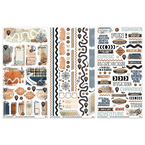 49 and Market - Rust and Revs Collection - Rub-On Transfers - Set