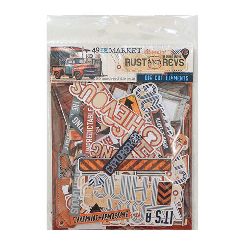 49 and Market - Rust and Revs Collection - Embellishments - Die-Cut Elements