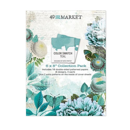 49 and Market - Color Swatch Teal Collection - 6 x 8 Collection Paper Pack