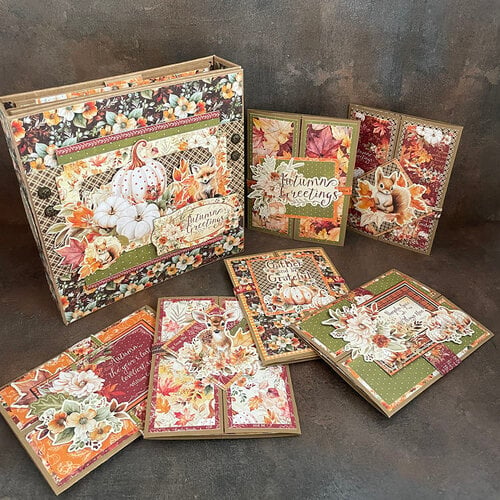 Graphic 45 - Autumn Greeting Collection - Album Kits