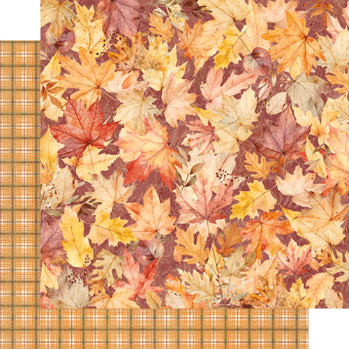 Graphic 45 - Autumn Greetings Collection - 12 x 12 Double Sided Paper - Fall Foliage