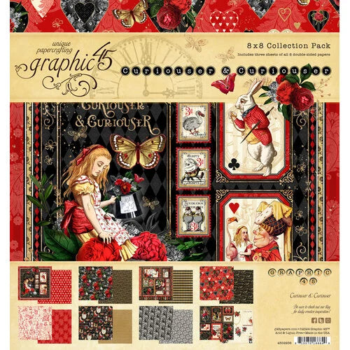 Graphic 45 - Curiouser & Curiouser Collection - 8 x 8 Collection Pack