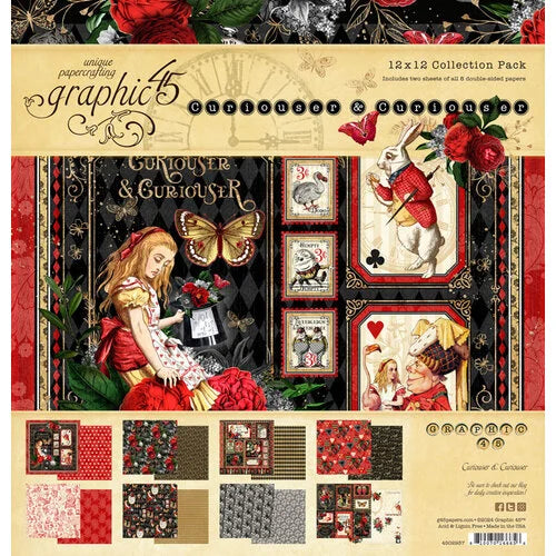 Graphic 45 - Curiouser & Curiouser Collection - 12 x 12 Collection Pack