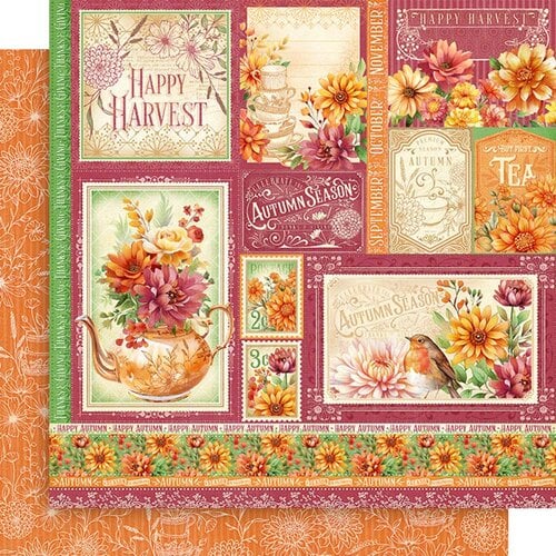 Graphic 45 - Season To Celebrate Collection - 12 x 12 Double Sided Paper - Autumn