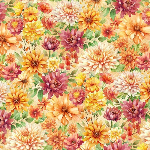 Graphic 45 - Season To Celebrate Collection - 12 x 12 Double Sided Paper - Autumn Floral